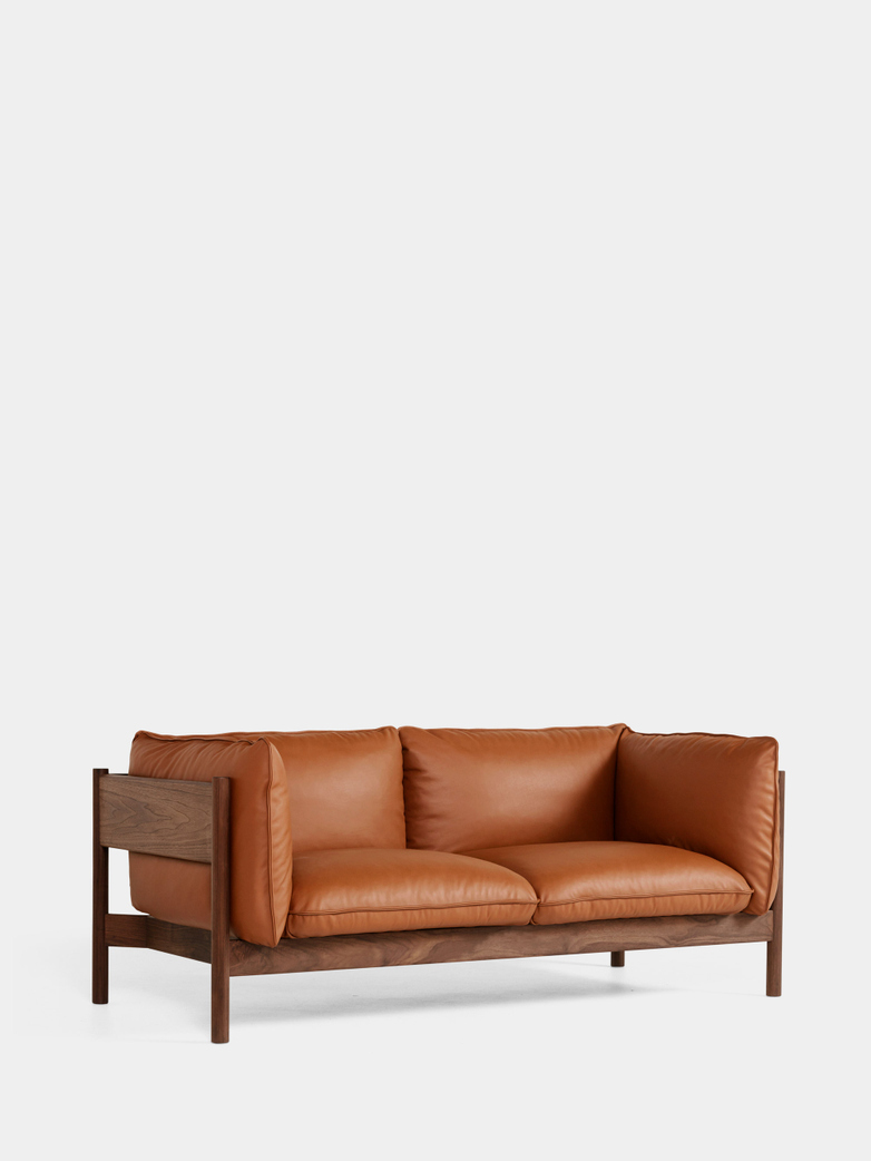 Arbour 2 Seater - Walnut - Cognac Leather