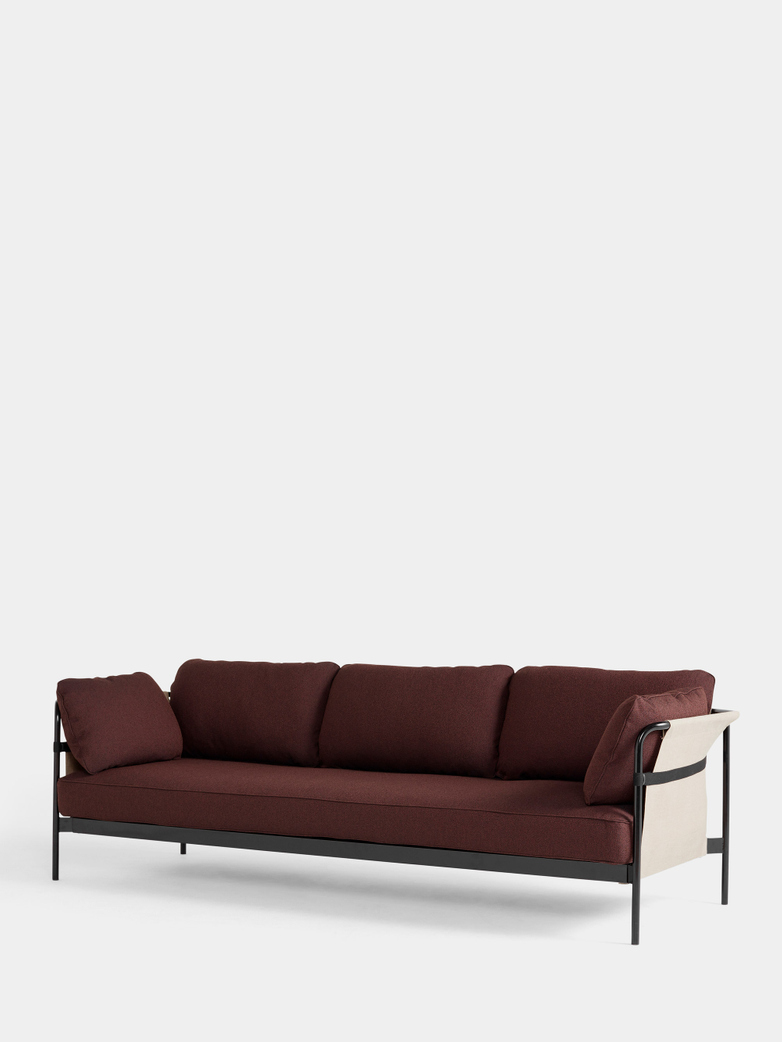 CAN 3-Seater - Black Frame/Natural Canvas - Olavi 14