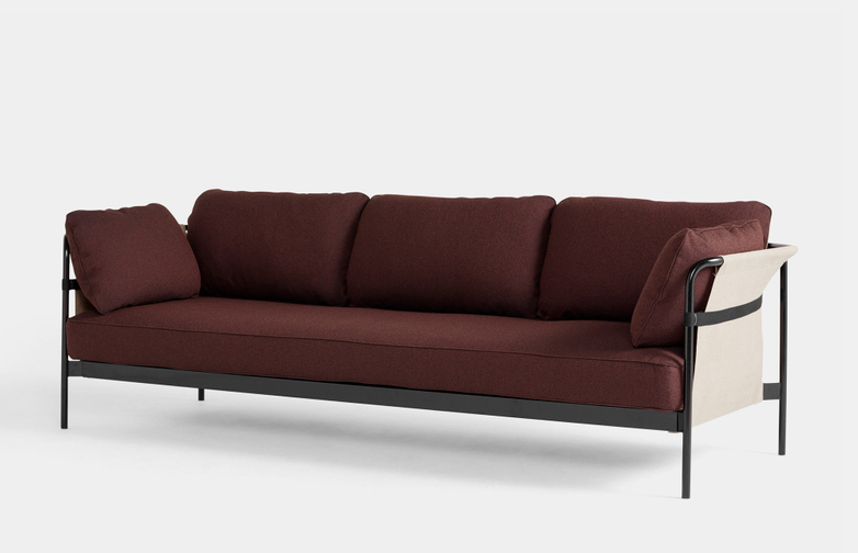CAN 3-Seater - Black Frame/Natural Canvas - Olavi 14