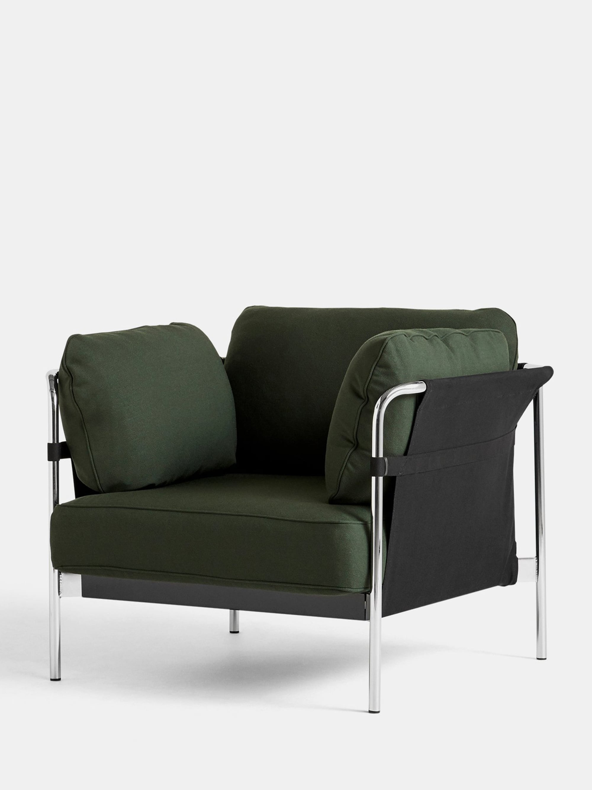 38265 Cb7da1f180 38266 226a75bd1d 8077236105716 Can 1 Seater Silk Sil0842 Chrome Frame Outer Canvas Black Zoom Portrait