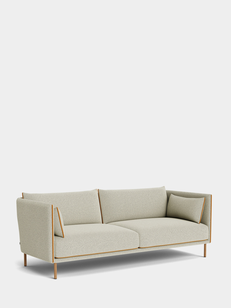 Silhouette Sofa 3-Seater - Coda 100/Cognac Leather Piping