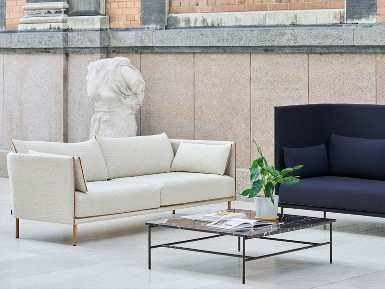 Silhouette Sofa 3-Seater - Coda 100/Cognac Leather Piping