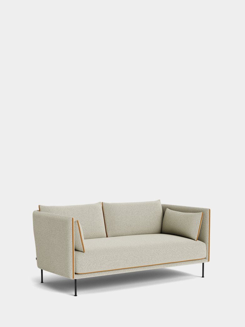 Silhouette Sofa 2-Seater - Coda 100/Cognac Leather Piping