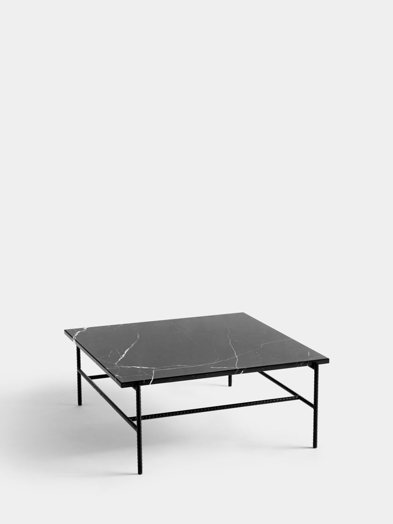 Rebar Square Coffee Table 80 cm - Black