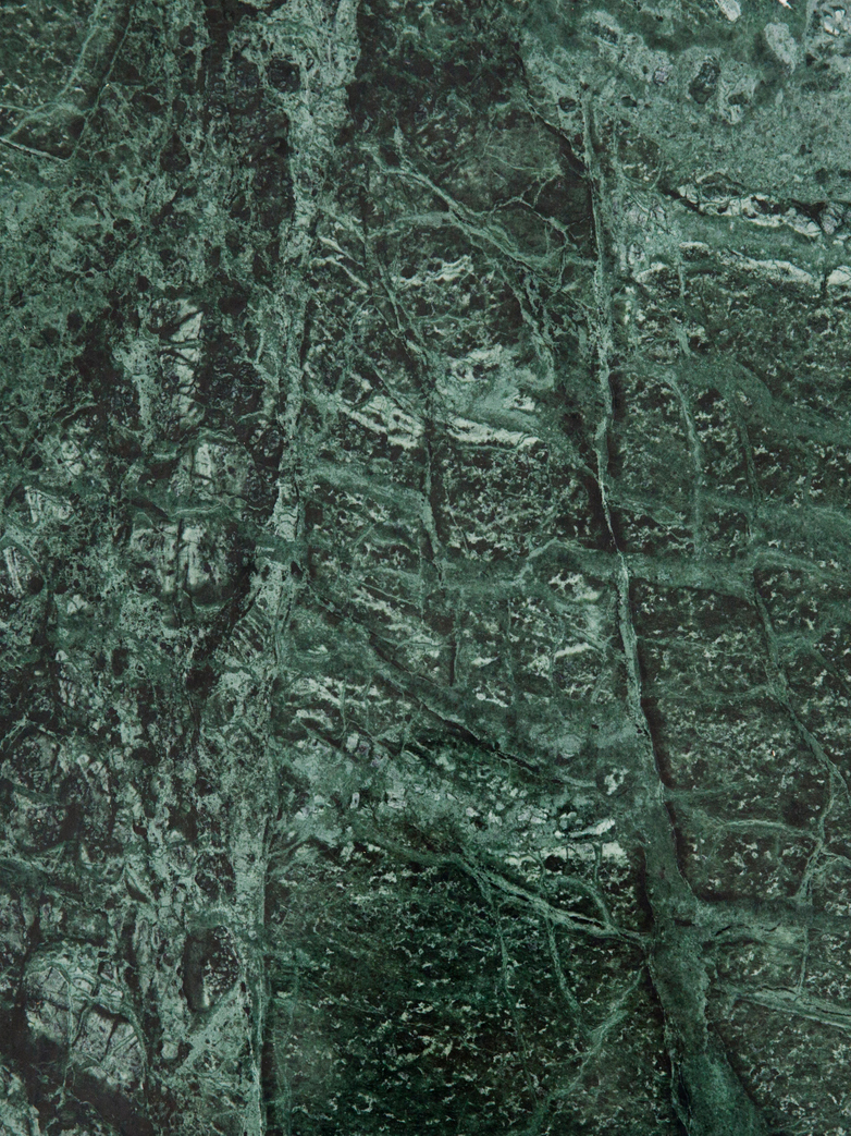 Coffee Table 90 - Green Marble - Stainless Steel