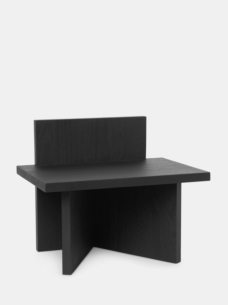 Oblique Stool - Black Stained Ash