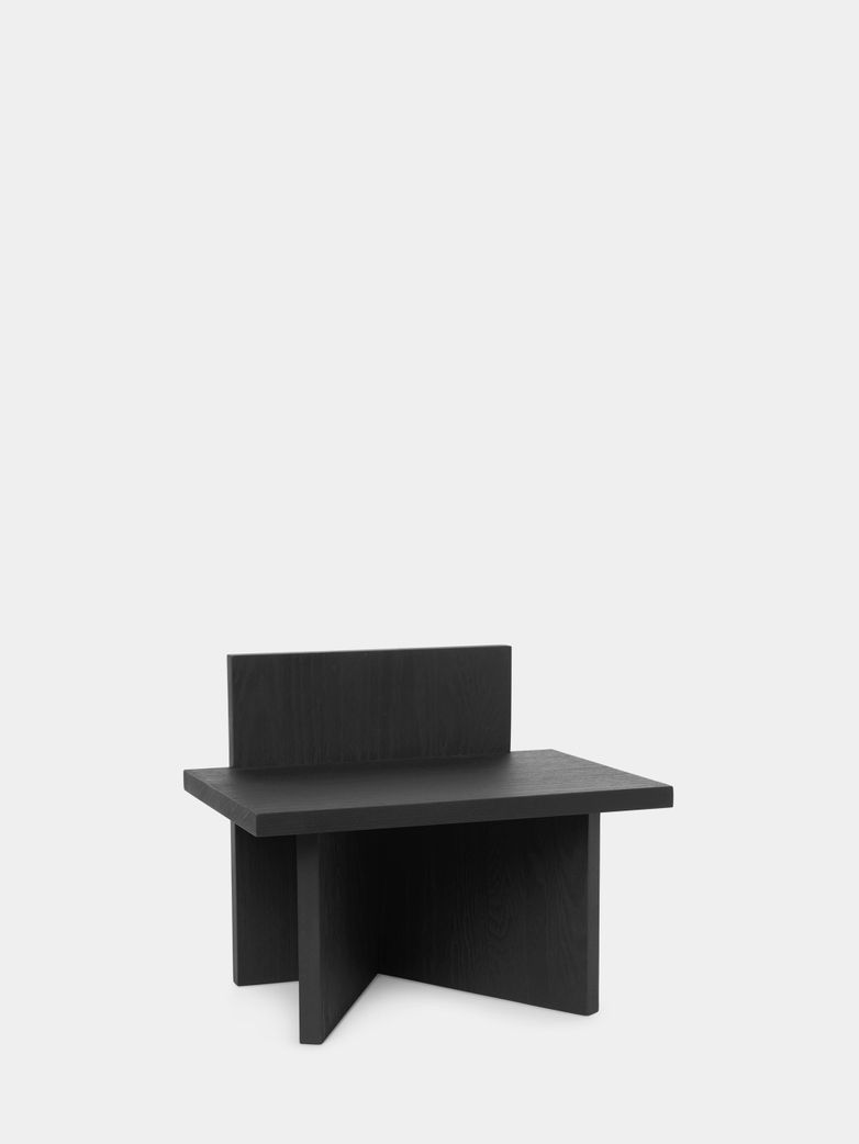 Oblique Stool - Black Stained Ash