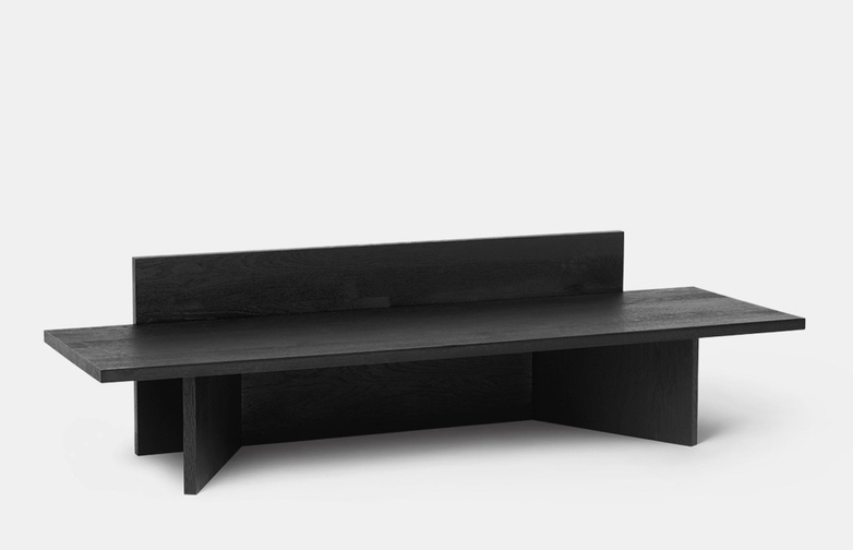 Oblique Bench - Black Stained Ash