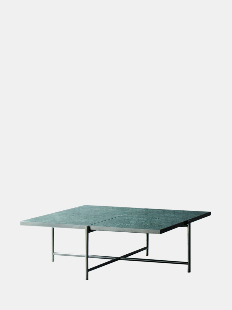 Coffee Table 90 - Green Marble - Black