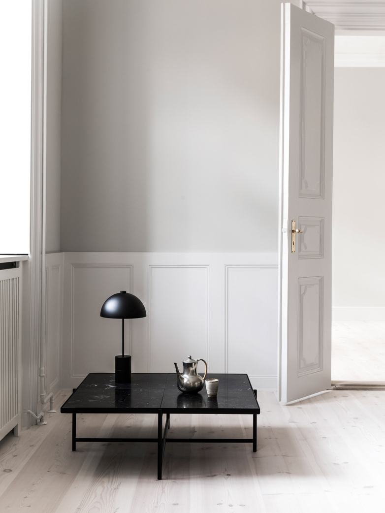 Coffee Table 90 - Black Marble - Black
