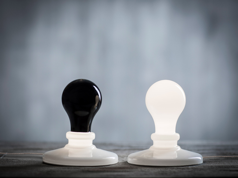 Light Bulb Table Lamp - White