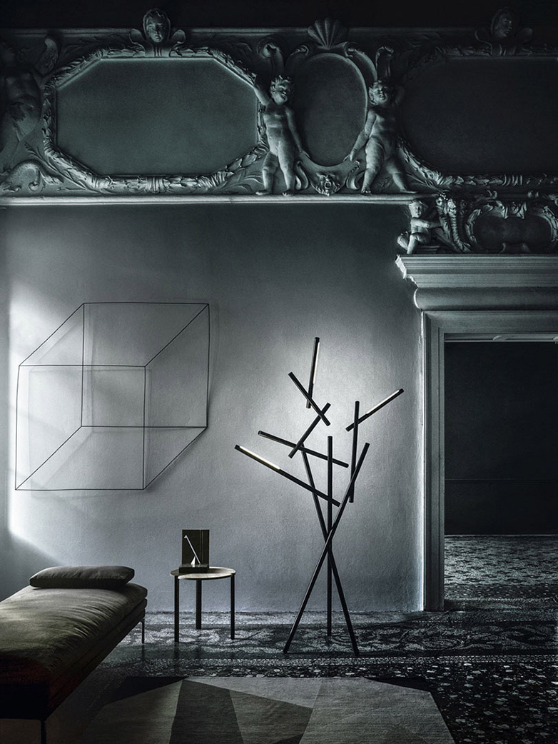 Tuareg Floor Lamp - Black Chrome