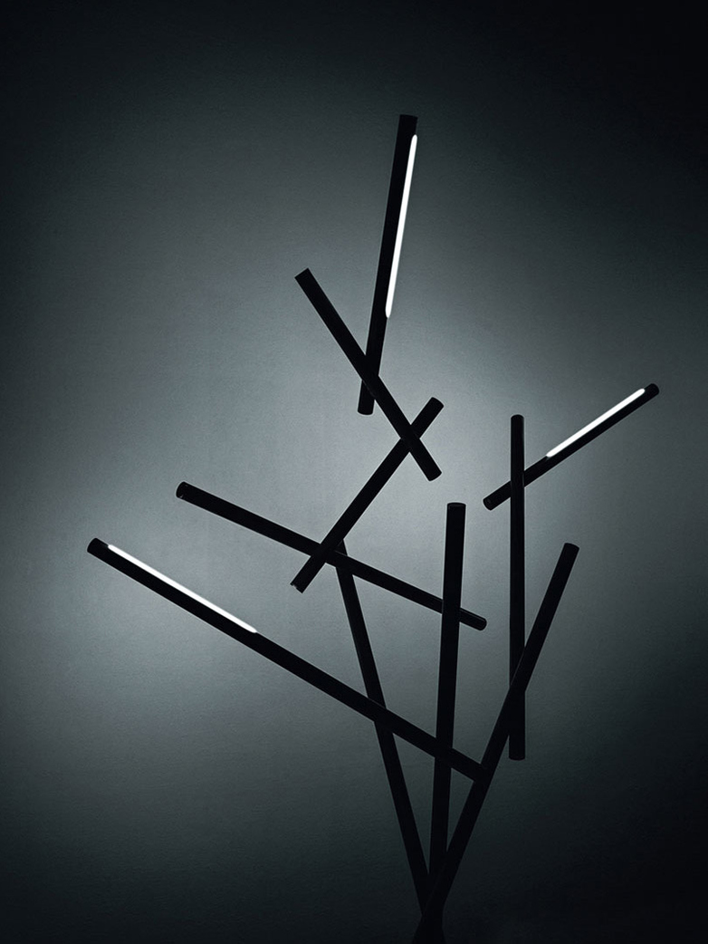 Tuareg Floor Lamp - Black Chrome