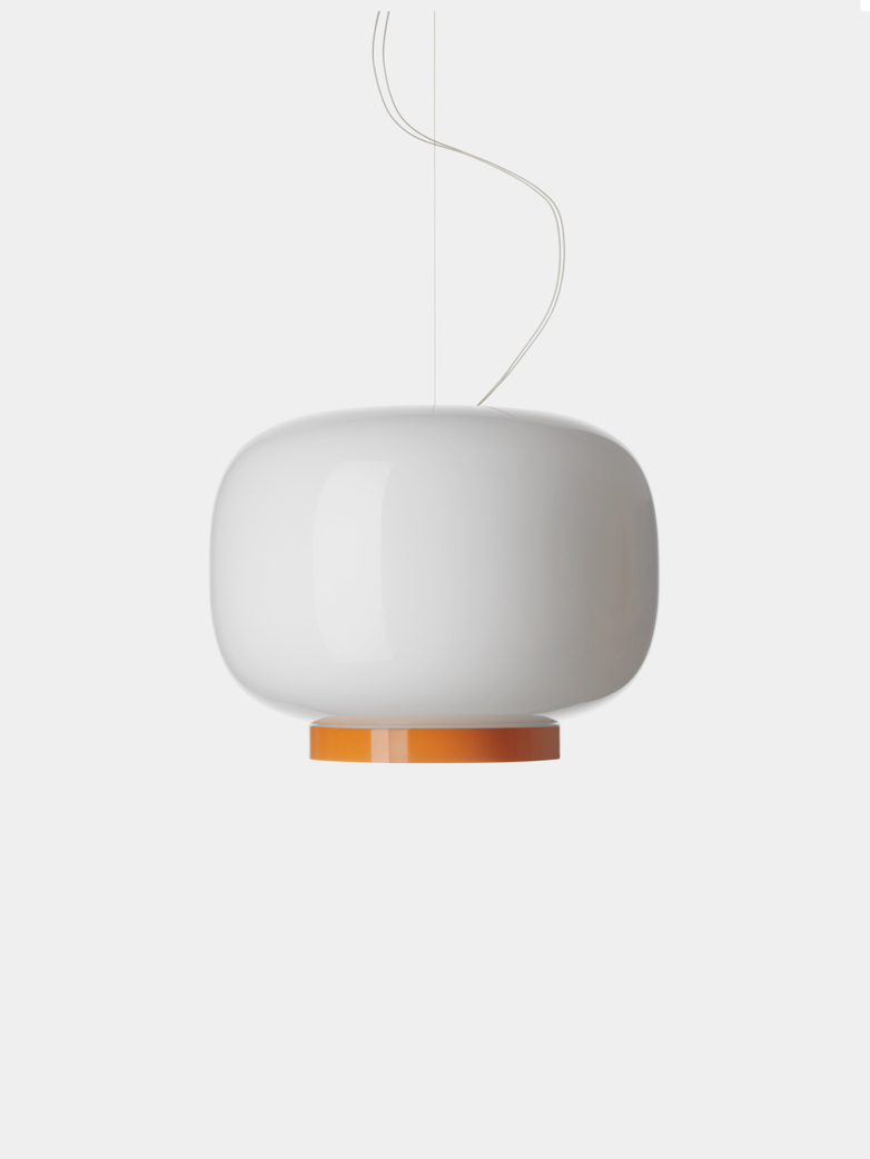 Chouchin 3 Reverse LED Pendant - White/Orange