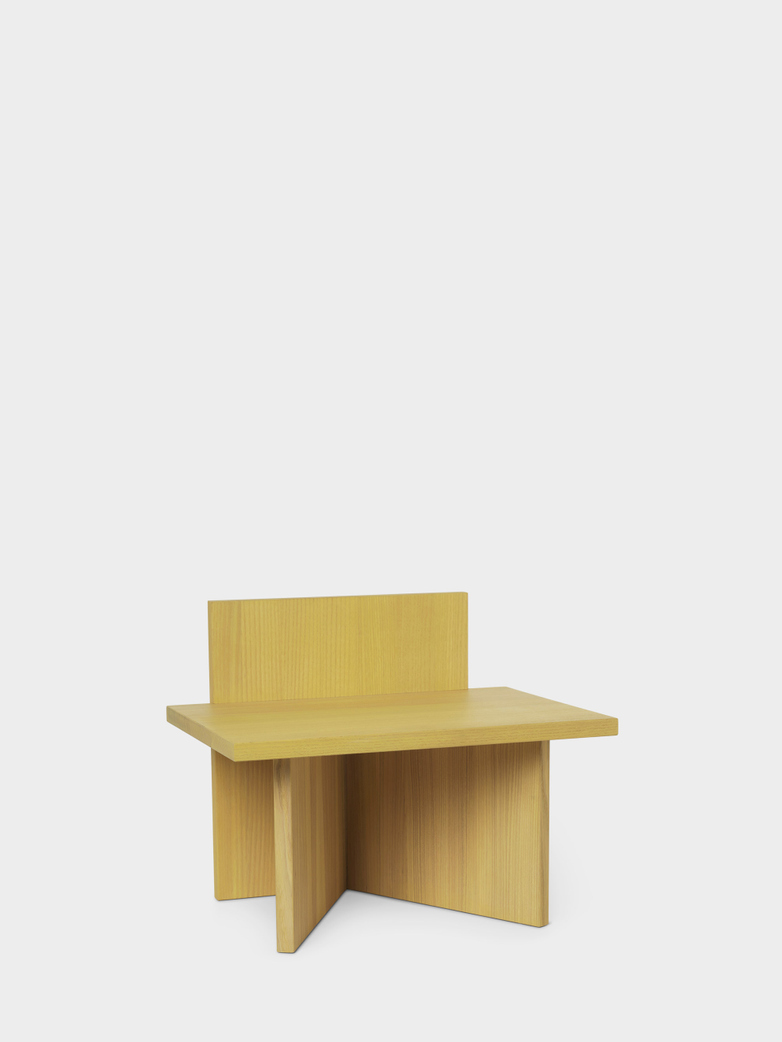 Oblique Stool - Yellow Stained Ash