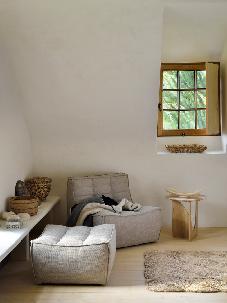 N701 Footstool - Beige