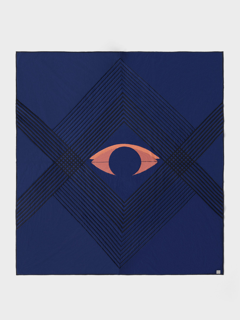 The Eye Bedspread 240 x 260 - Blue Midnight