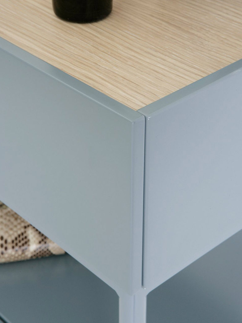 LUC Console 100 - Nordic Blue - White Stained Oak