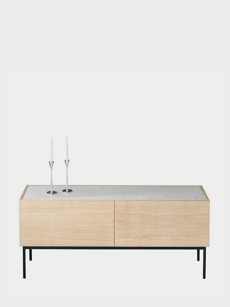 LUC Sideboard 160 - Char Grey - Carrara Marble