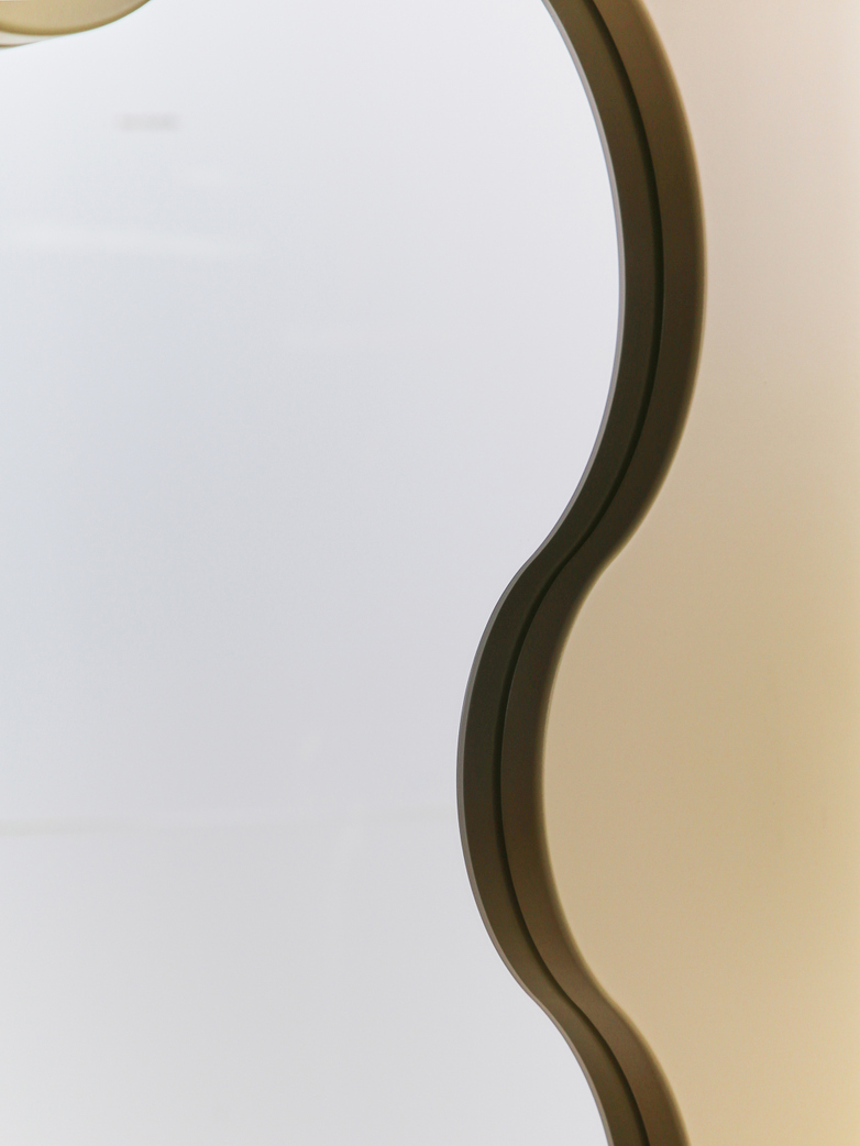 Curvy Mirror - Light Yellow