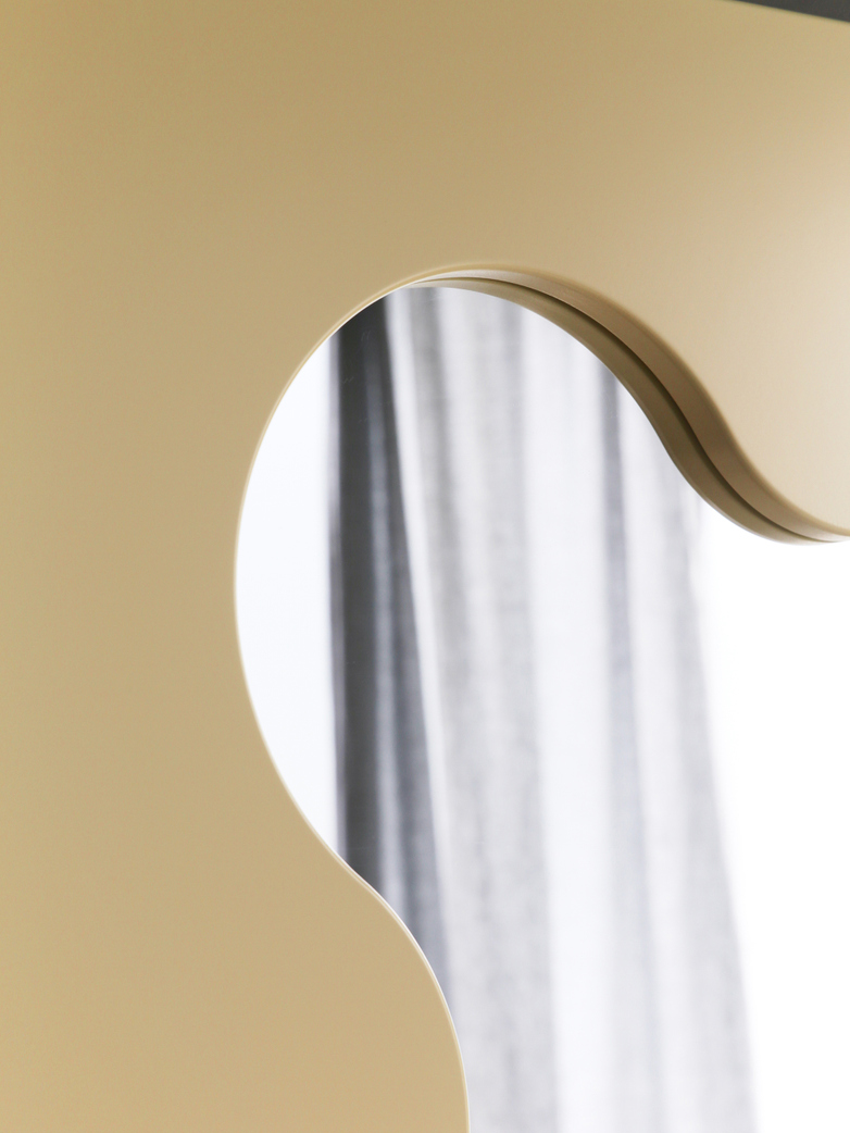 Curvy Mirror - Light Yellow