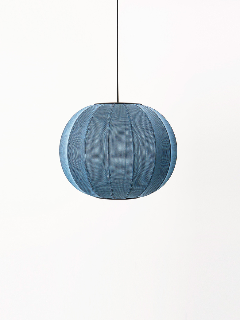 Knit-Wit Round Pendant 45 - Blue Stone