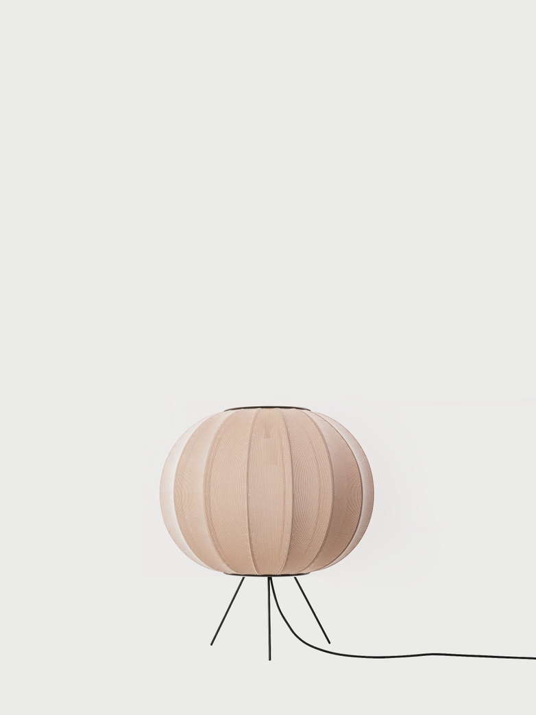Knit-Wit Round Floor Lamp Low 45 - Sand Stone
