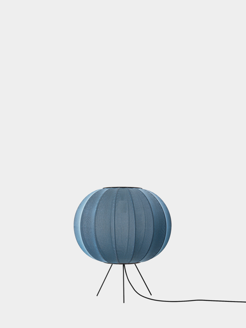 Knit-Wit Round Floor Lamp Low 45 - Blue Stone