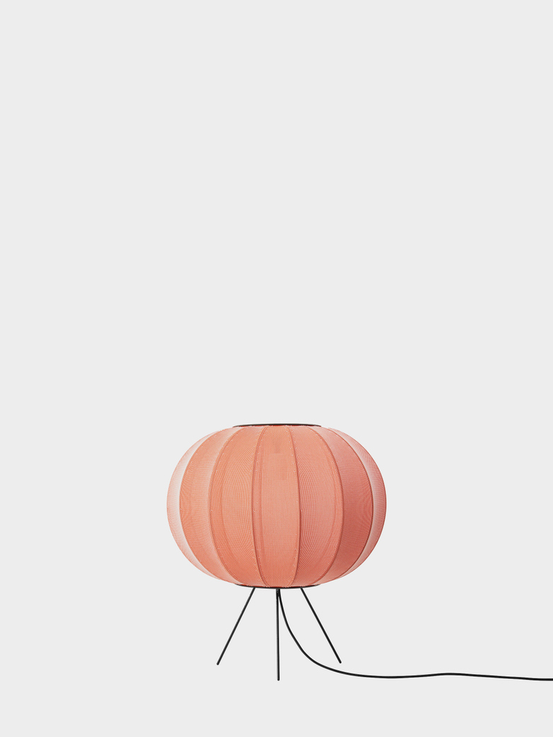 Knit-Wit Round Floor Lamp Low 45 - Coral