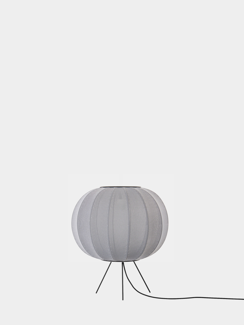 Knit-Wit Round Floor Lamp Low 45 - Silver
