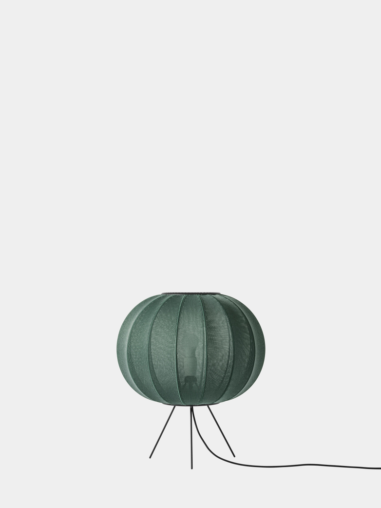 Knit-Wit Floor Lamp Low 45 cm - Tweed Green