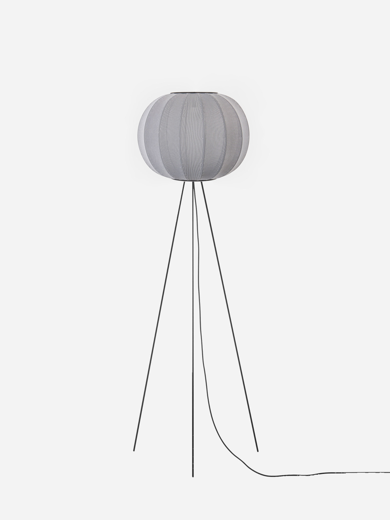 Knit-Wit Round Floor Lamp High 45 - Silver