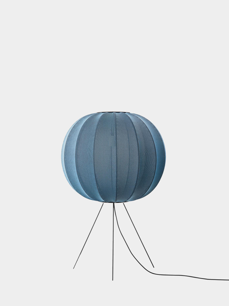 Knit-Wit Round Floor Lamp 60 - Blue Stone