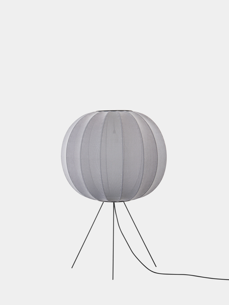 Knit-Wit Round Floor Lamp 60 - Silver