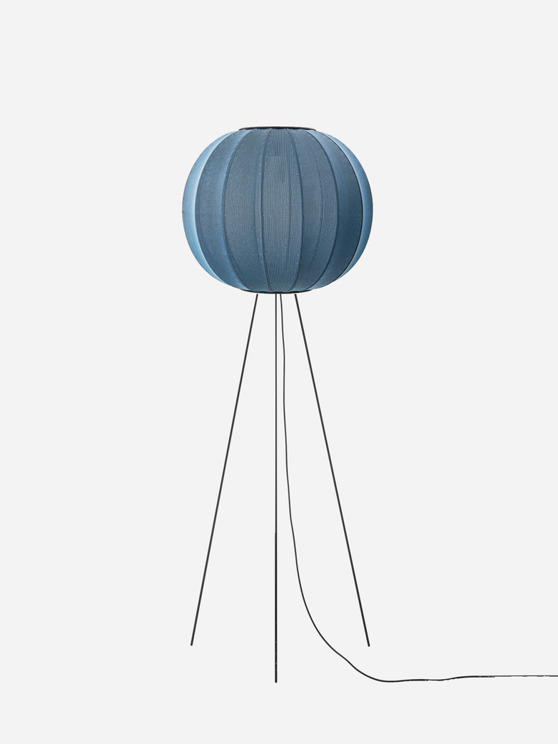 Knit-Wit Floor Lamp High 60 cm - Blue Stone