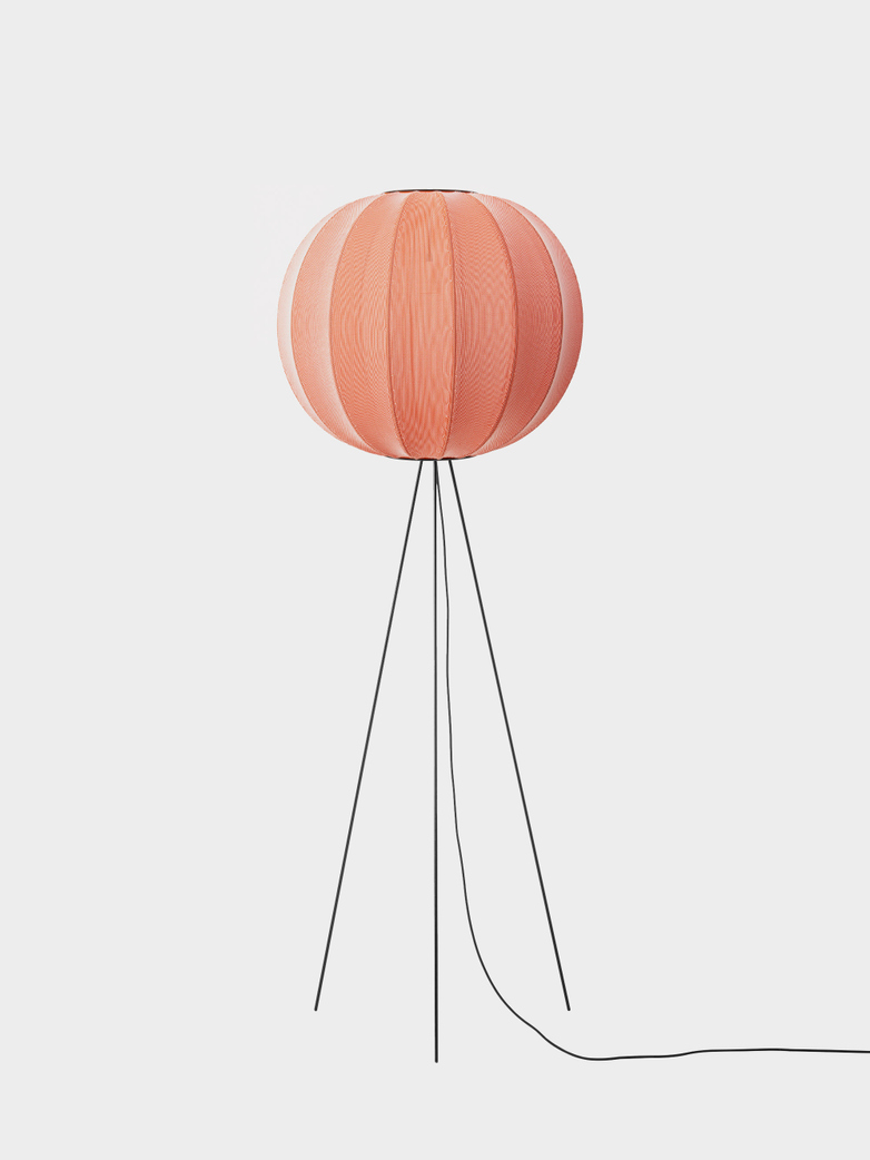 Knit-Wit Round Floor Lamp High 60 - Coral