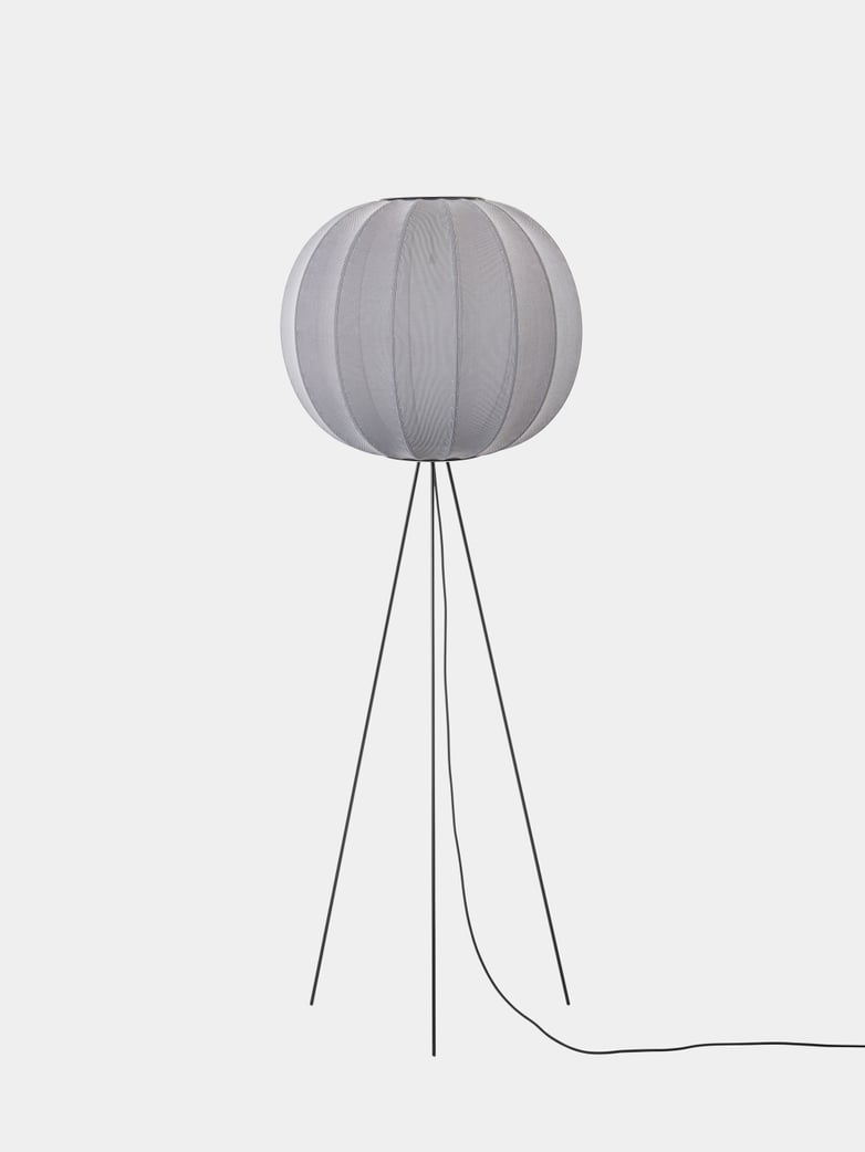 Knit-Wit Round Floor Lamp High 60 - Silver