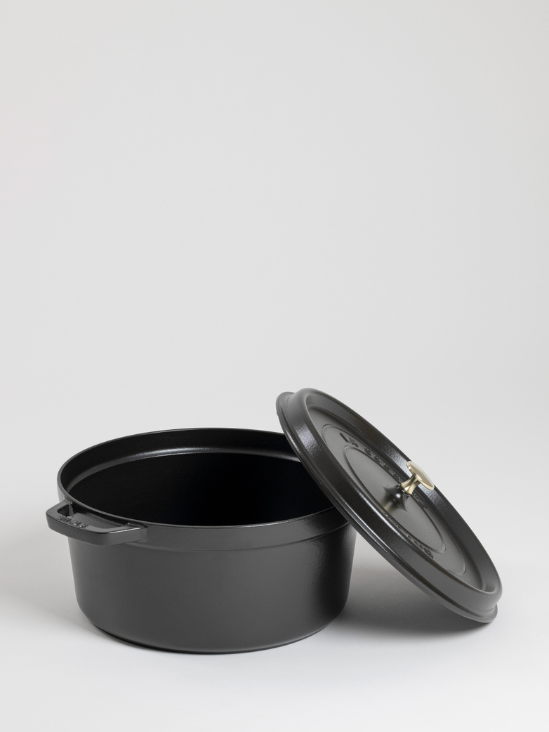 La Cocette Round Cast Iron Black - 30 cm