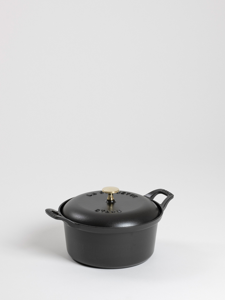 Vintage La Coquette Round Cast Iron Black - 20 cm