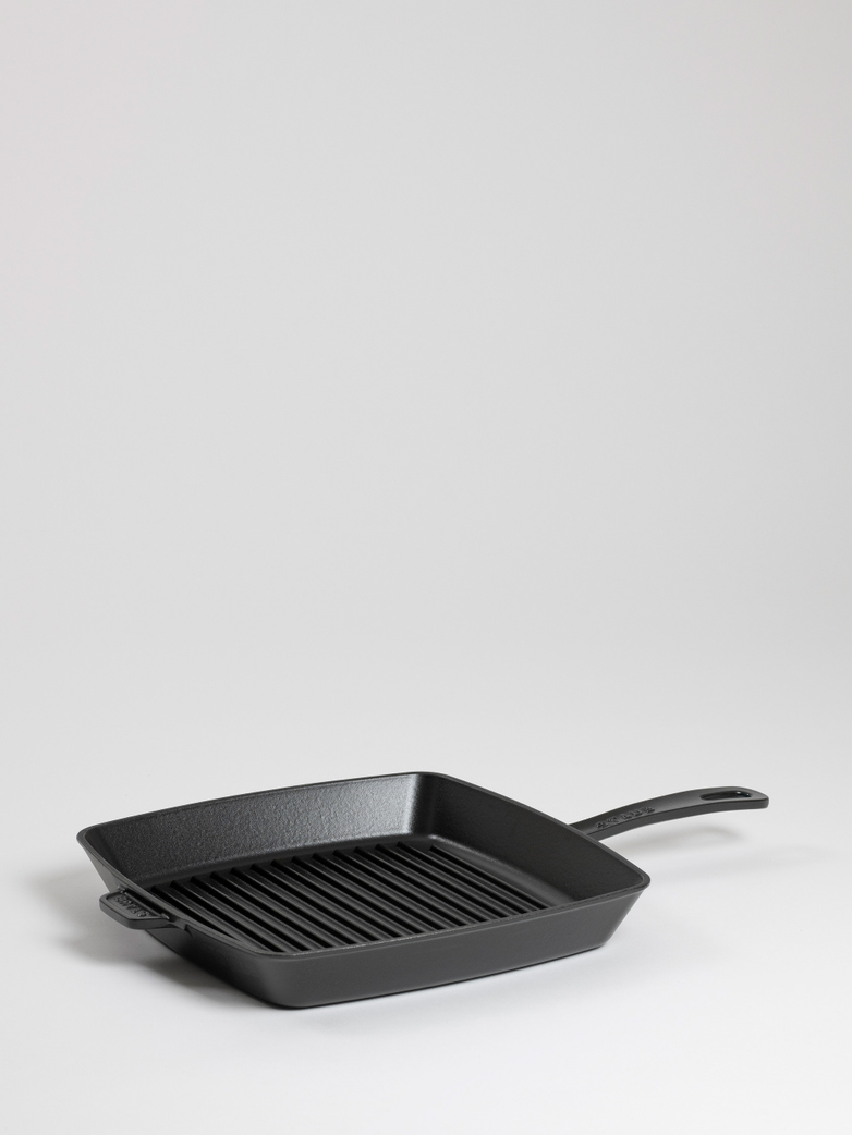 Square Cast Iron Grill Pan Black - 30 cm