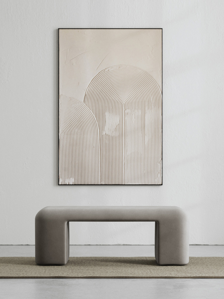 LA Bench - Velvet Cold Clay - 120 cm