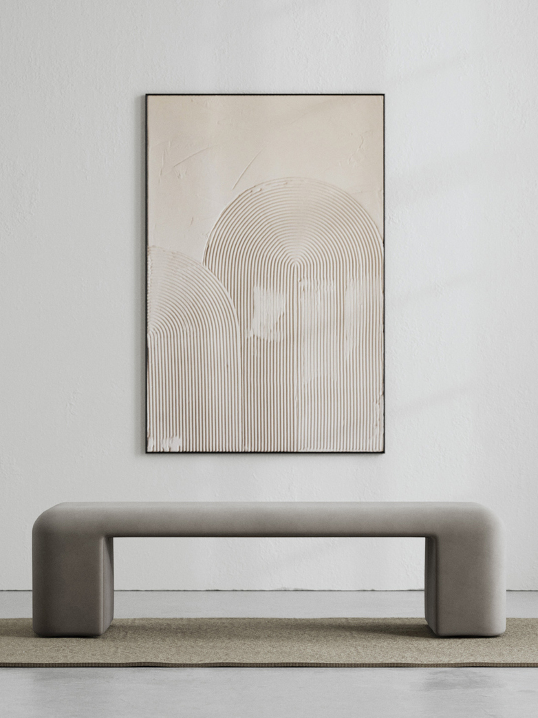 LA Bench - Velvet Cold Clay - 160 cm