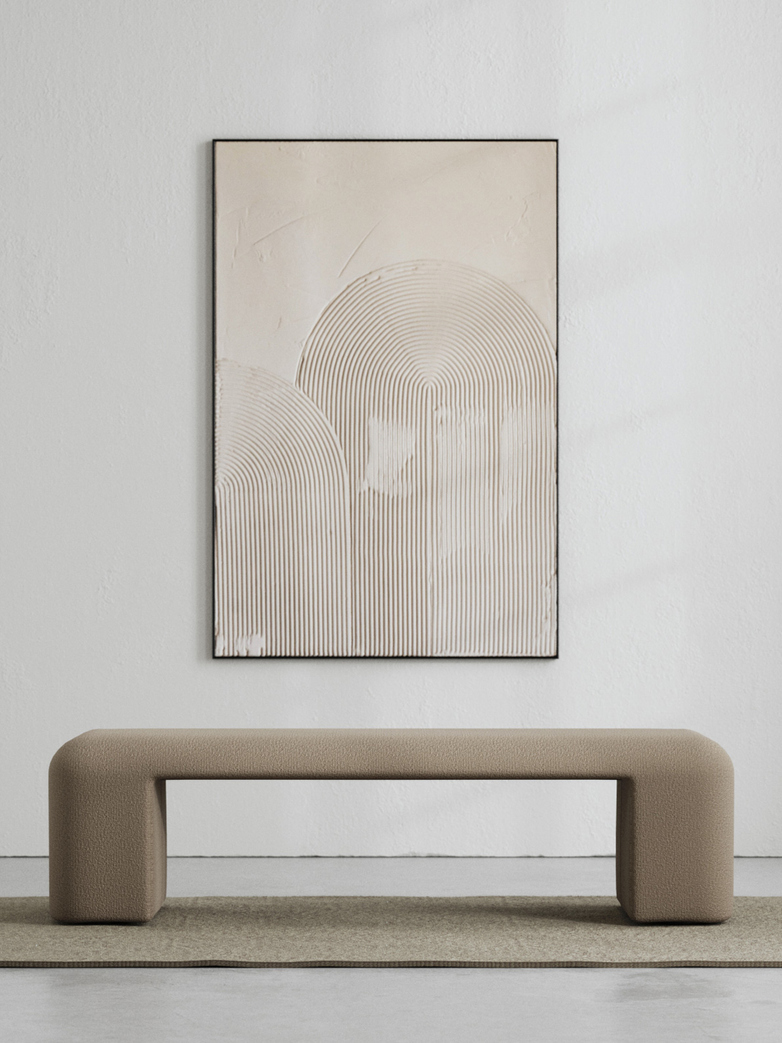 LA Bench - Bouclé Warm Clay - 160 cm