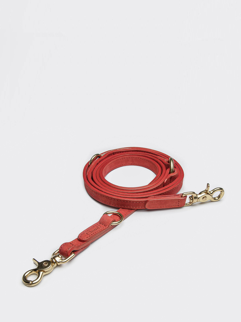 Leash Tiergarten - Nubuk Cherry Red