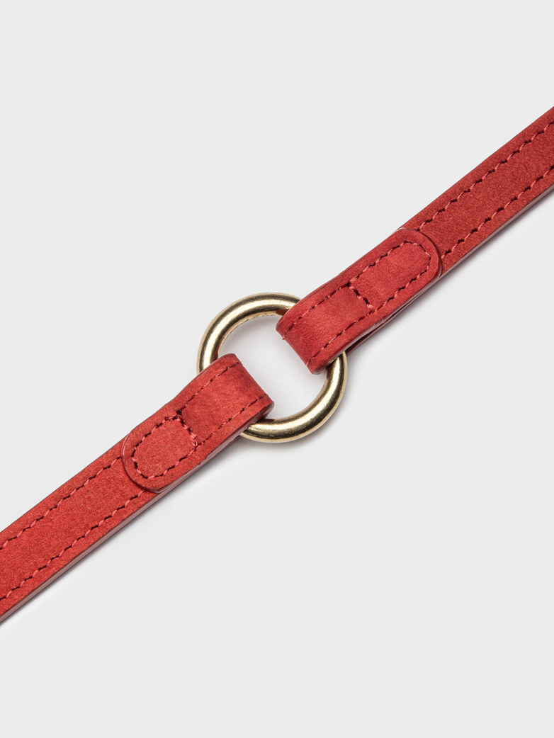 Leash Tiergarten - Nubuk Cherry Red