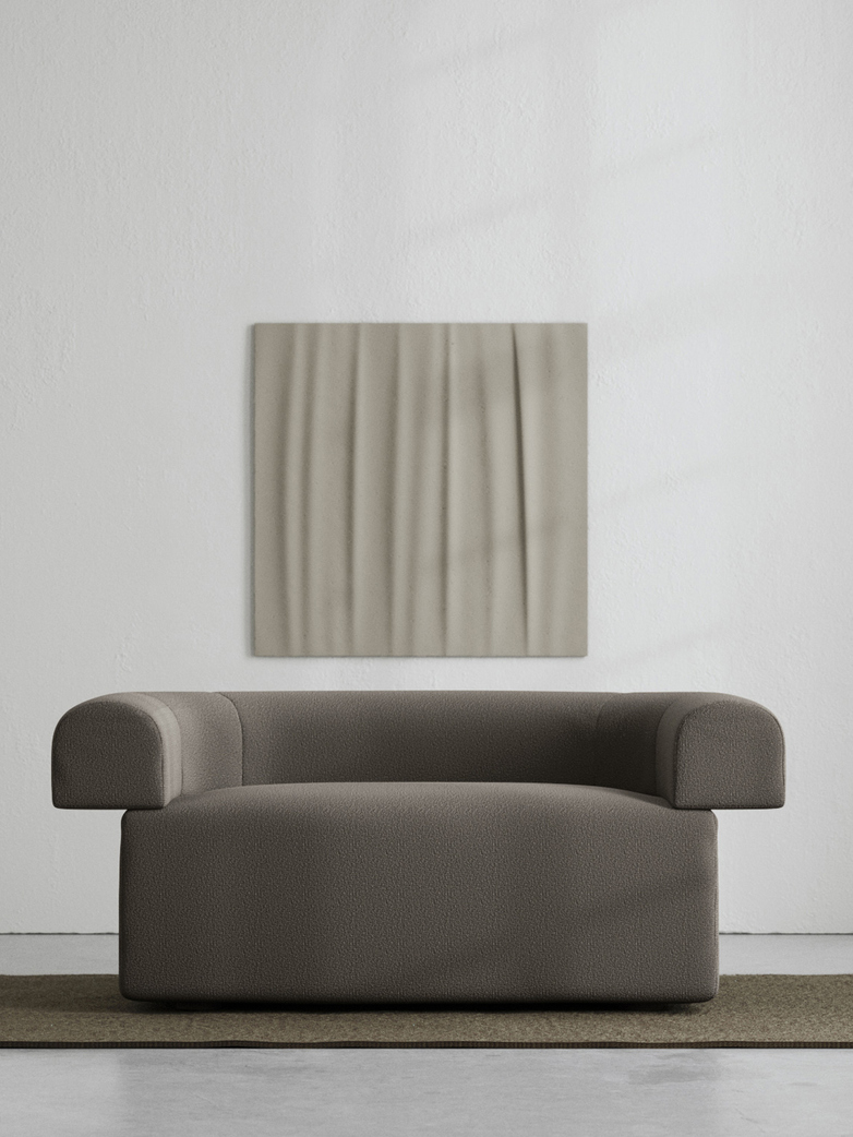 LA Loveseat - Bouclé Dark Taupe