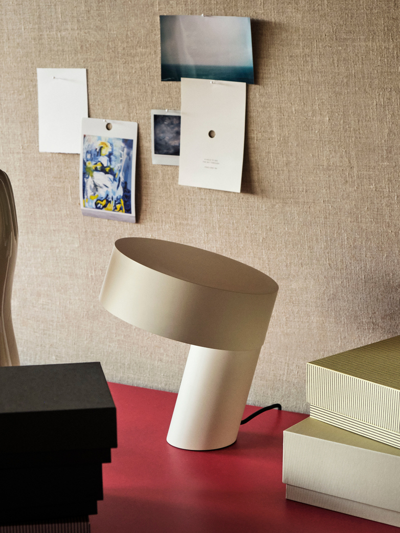 Slant Table Lamp - White