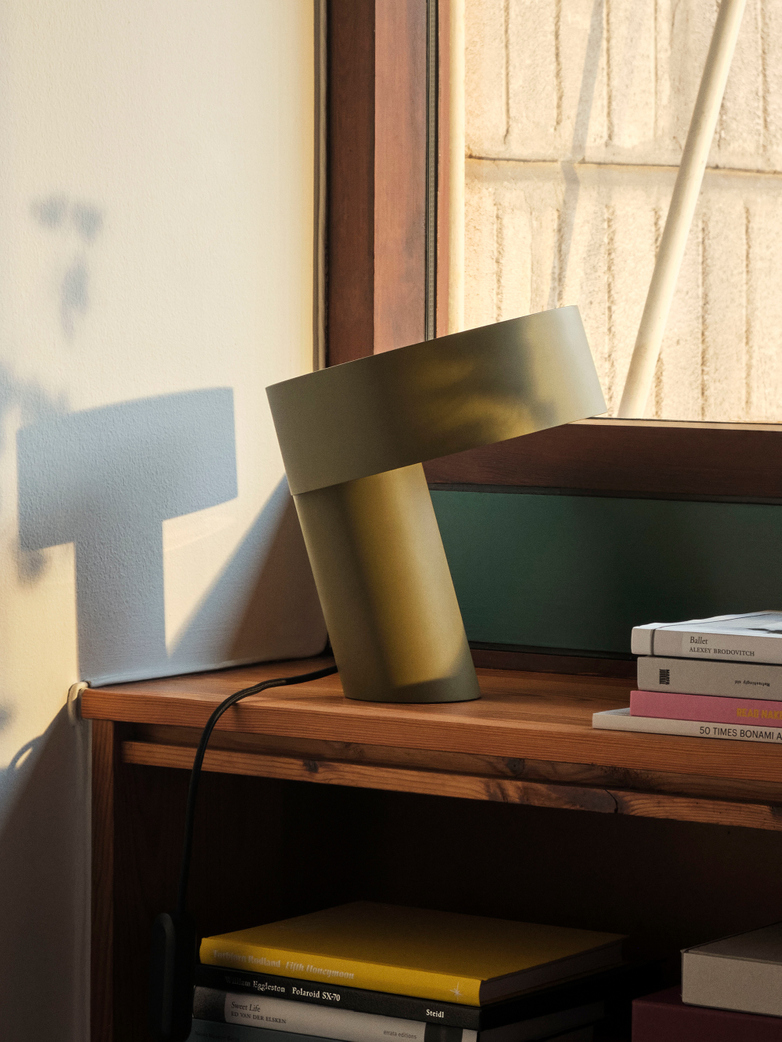 Slant Table Lamp - Khaki Green