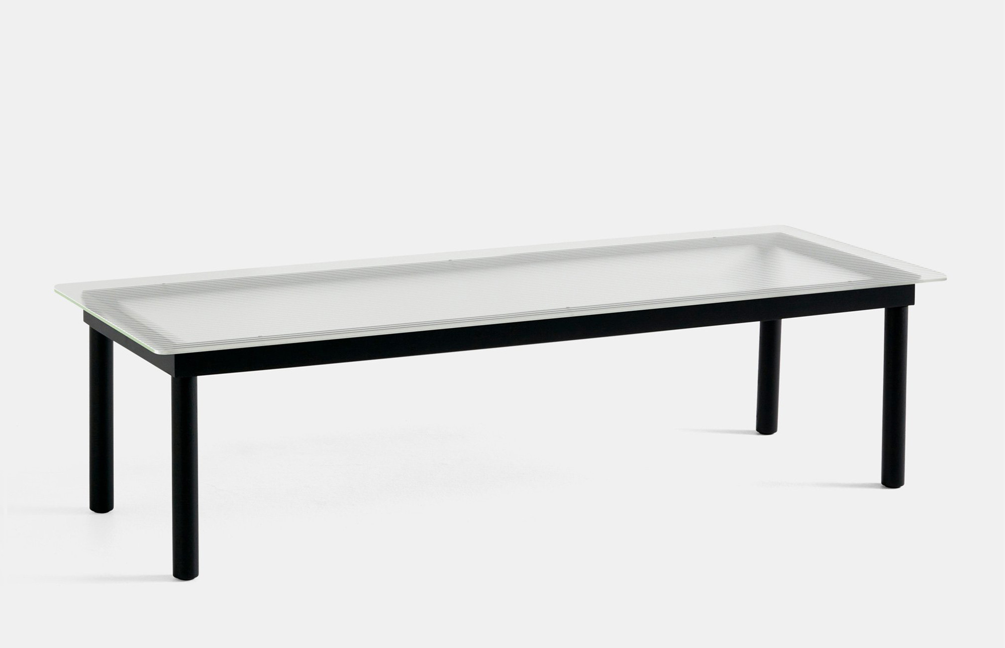 40071 556948b985 1 2acada9871 941797 Kofi 140x50 Clear Reeded Glass Tabletop Black Wb Lacquer Oak Frame Zoom Portrait