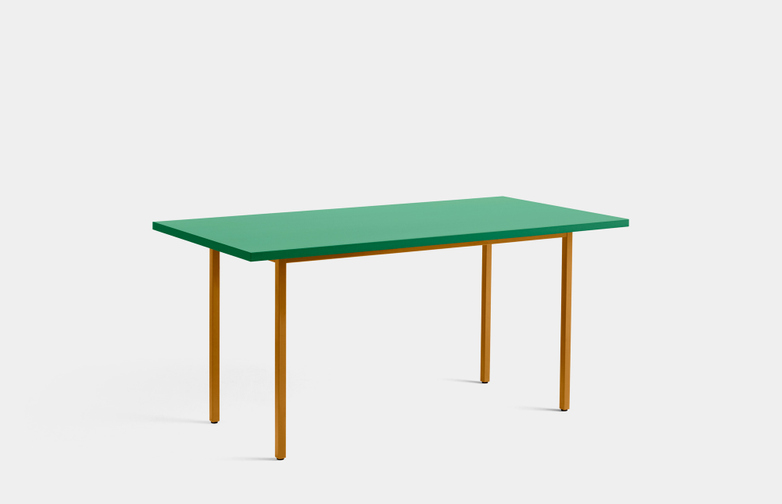 Two-Colour Table - Ochre/Green Mint - 160 x 82 cm